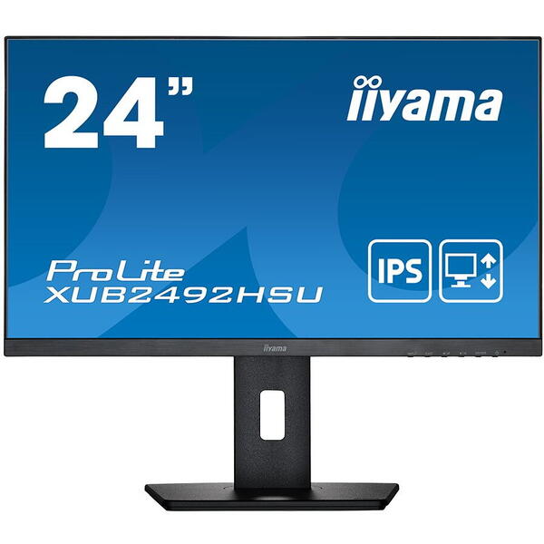 Monitor LED IIyama ProLite XUB2492HSU-B5 23.8 inch FHD IPS 4 ms 75 Hz