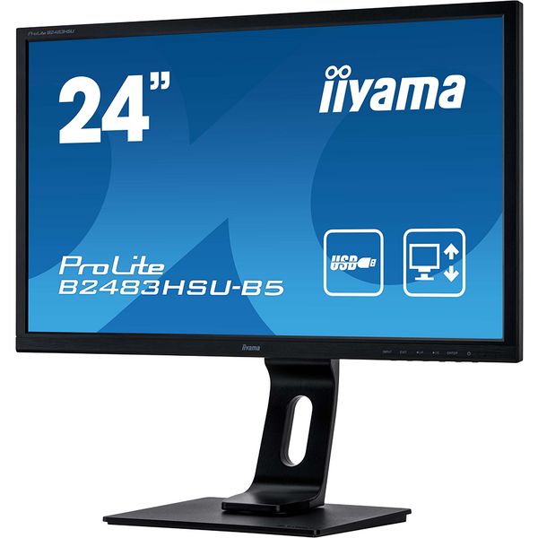 Monitor LED IIyama ProLite XB2483HSU-B5 23.8 inch FHD VA 4 ms 75 Hz