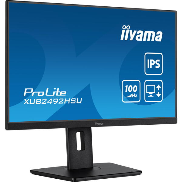 Monitor LED IIyama ProLite XUB2492HSU-B6 23.8 inch FHD IPS 0.4 ms 100 Hz