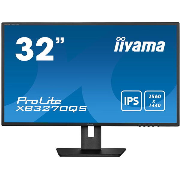 Monitor LED IIyama ProLite XB3270QS-B5 31.5 inch QHD IPS 4 ms 60 Hz