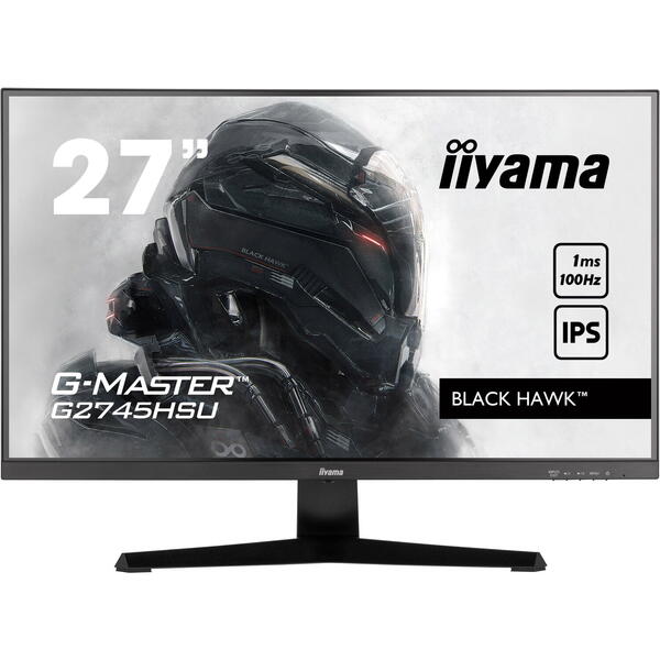 Monitor Gaming IIyama G-MASTER Black Hawk G2745HSU-B1 27 inch FHD IPS 1 ms 100 Hz FreeSync