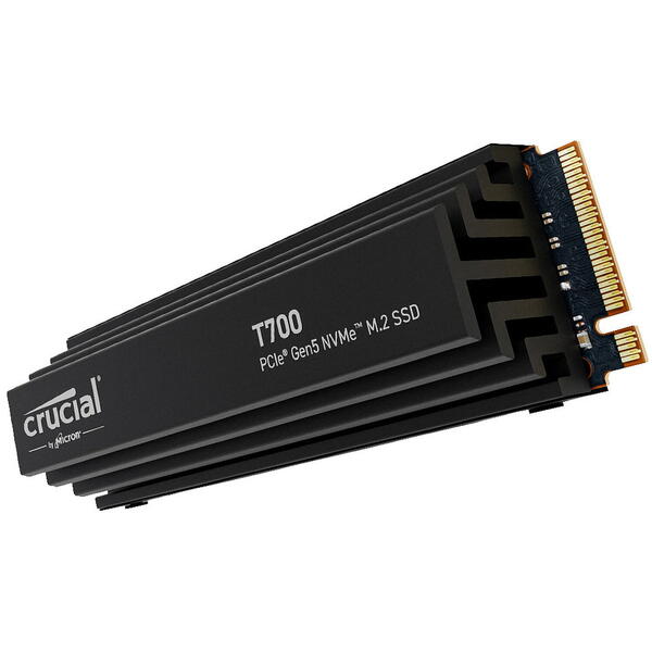 SSD Crucial T700 1TB PCI Express 5.0 x4 M.2 2280 Radiator
