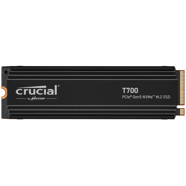 SSD Crucial T700 4TB PCI Express 5.0 x4 M.2 2280 Radiator