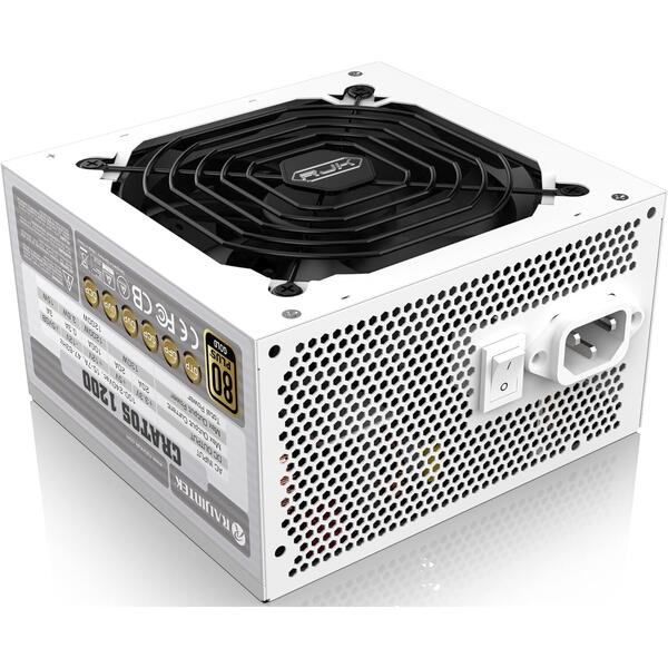 Sursa RAIJINTEK Cratos 1200, 80+ Gold, 1200W, Full Modulara White