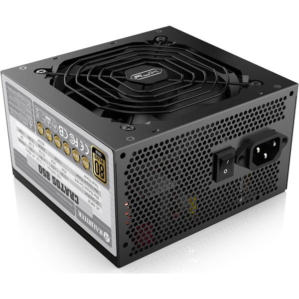 Sursa RAIJINTEK Cratos 850, 80+ Gold, 850W, Full Modulara