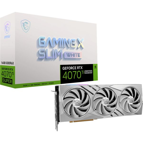 Placa video MSI GeForce RTX 4070Ti SUPER Gaming X Slim WHITE 16GB GDDR6X 256 Bit DLSS 3.0