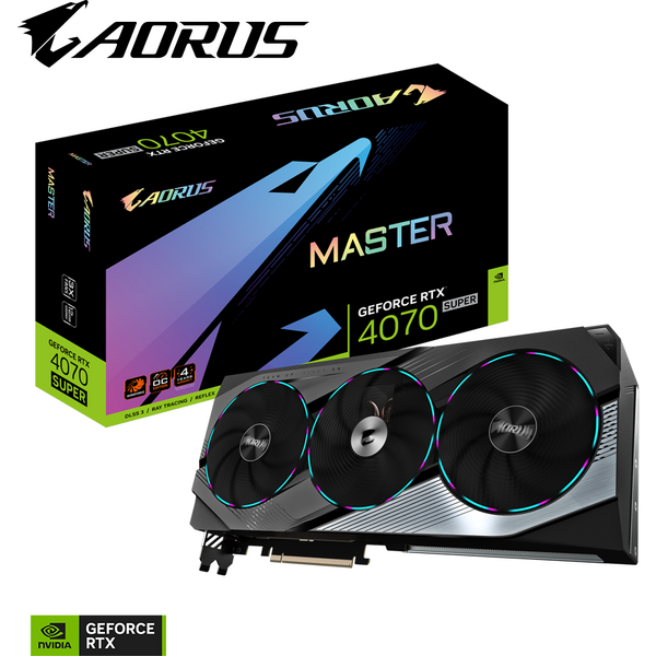 Placa video Gigabyte AORUS GeForce RTX 4070 SUPER MASTER 12GB GDDR6X 192 Bit DLSS 3.0