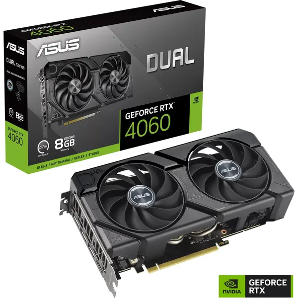 Placa video Asus GeForce RTX 4060 DUAL EVO 8GB GDDR6 128 bit DLSS 3.0