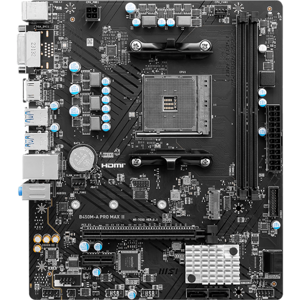 Placa de baza MSI B450M-A PRO MAX II Socket AM4