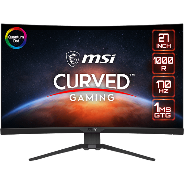 Monitor LED MSI MAG 275CQRF-QD Curbat 27 inch QHD VA 1 ms 170 Hz USB-C KVM HDR FreeSync Premium