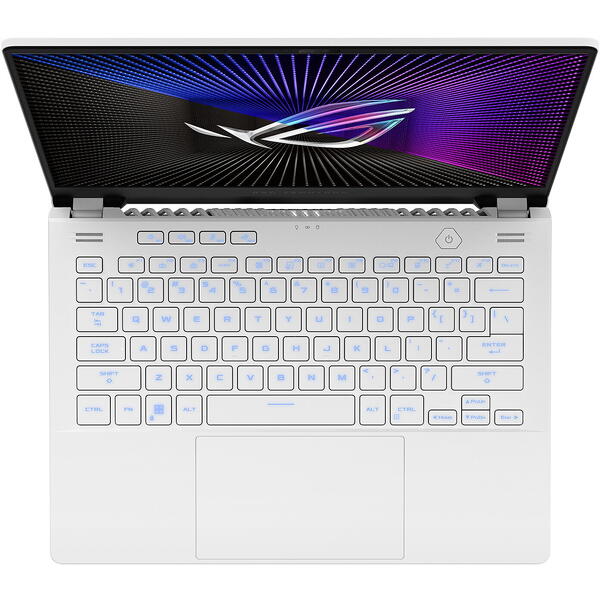 Laptop Gaming Asus ROG Zephyrus G14 GA402XY, 14 inch QHD+ 165Hz, AMD Ryzen 9 7940HS, 32GB DDR5, 1TB SSD, GeForce RTX 4090 16GB, Win 11 Home, Moonlight White