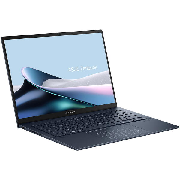 Laptop Asus Zenbook 14 OLED UX3405MA, 14 inch 3K 120Hz, Intel Core Ultra 9 185H, 32GB DDR5X, 1TB SSD, Intel Arc Graphics, Win 11 Pro, Ponder Blue