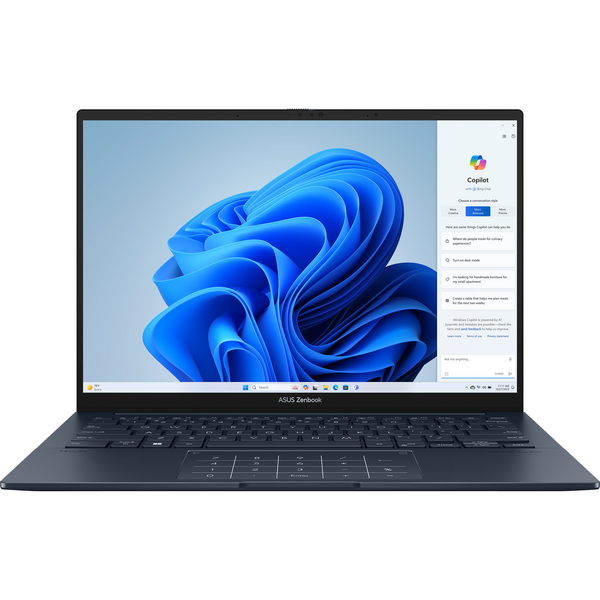 Laptop Asus Zenbook 14 OLED UX3405MA, 14 inch 3K 120Hz, Intel Core Ultra 9 185H, 32GB DDR5X, 1TB SSD, Intel Arc Graphics, Win 11 Pro, Ponder Blue