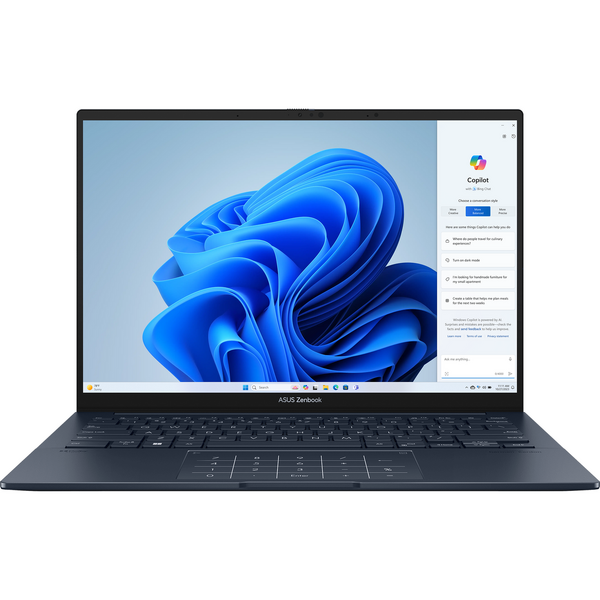 Laptop Asus Zenbook 14 OLED UX3405MA, 14 inch 3K 120Hz Touch, Intel Core Ultra 7 155H, 32GB DDR5X, 1TB SSD, Intel Arc, Win 11 Pro, Ponder Blue