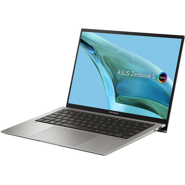 Laptop Asus Zenbook S 13 OLED UX5304MA, 13.3 inch 3K, Intel Core Ultra 7 155U, 32GB DDR5X, 1TB SSD, Intel Graphics, Win 11 Pro, Basalt Grey