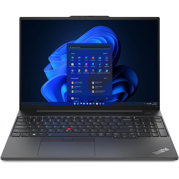 Laptop Lenovo ThinkPad E16 Gen 1, 16 inch WUXGA IPS, Intel Core i5-1335U, 16GB DDR4, 1TB SSD, Intel Iris Xe, Graphite Black