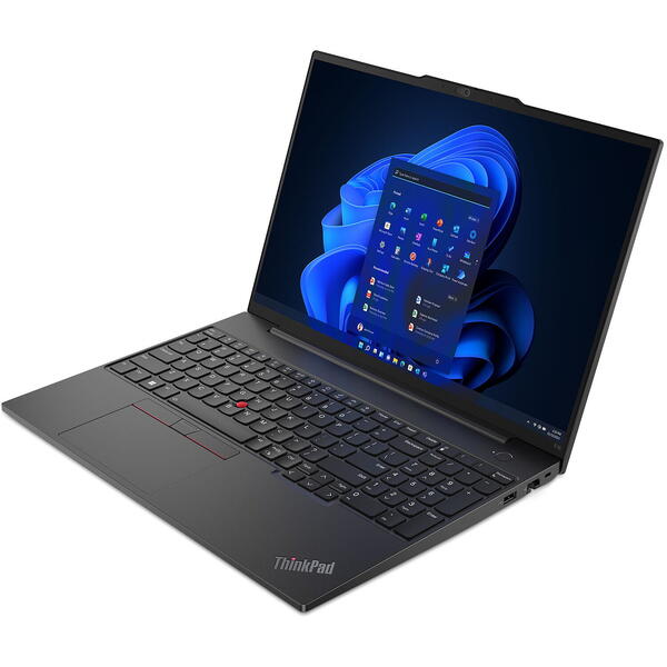 Laptop Lenovo ThinkPad E16 Gen 1, 16 inch WUXGA IPS, Intel Core i5-1335U, 16GB DDR4, 1TB SSD, Intel Iris Xe, Graphite Black