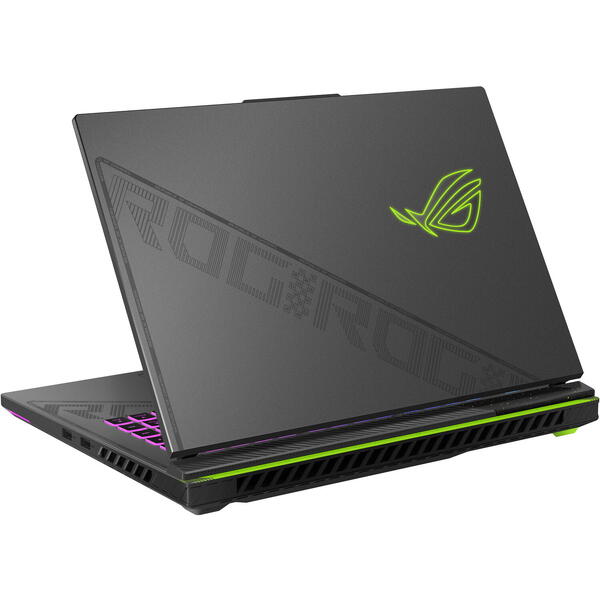 Laptop Asus ROG Strix G16 G614JIR, 16 inch QHD+ 240Hz, Intel Core i9 14900HX, 32GB DDR5, 1TB SSD, GeForce RTX 4070 8GB, Volt Green