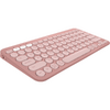 Tastatura Logitech Pebble Keys 2 K380s, Wireless/Bluetooth, Tonal Rose