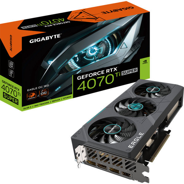 Placa video Gigabyte GeForce RTX 4070 Ti SUPER EAGLE OC 16GB GDDR6X 256 Bit DLSS 3.0