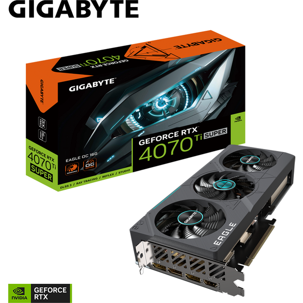 Placa video Gigabyte GeForce RTX 4070 Ti SUPER EAGLE OC 16GB GDDR6X 256 Bit DLSS 3.0