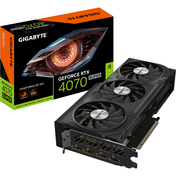 Placa video Gigabyte GeForce RTX 4070 SUPER Windforce OC 12GB GDDR6X 192 Bit DLSS 3.0