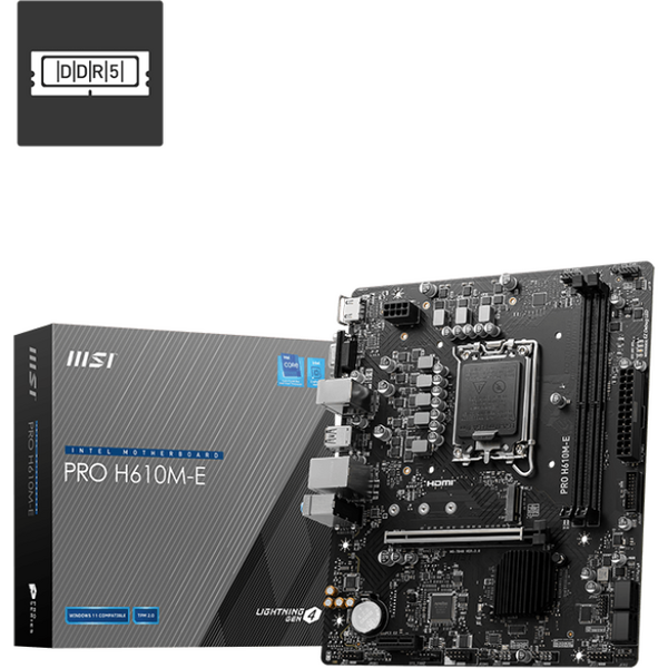 Placa de baza MSI PRO H610M-E Socket 1700