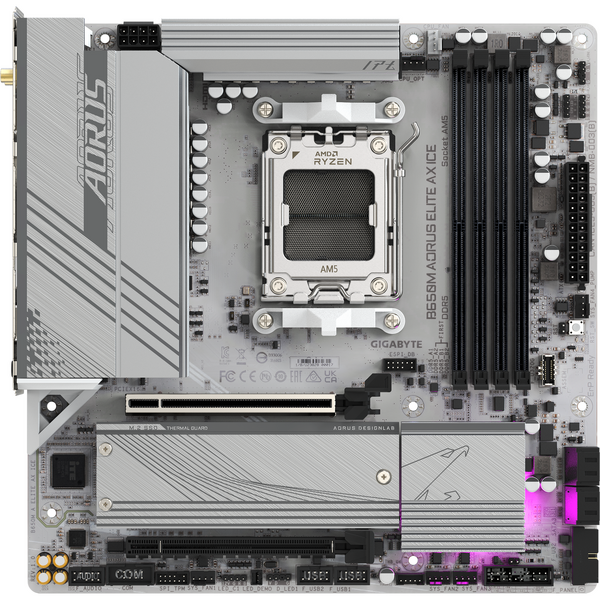 Placa de baza Gigabyte B650M AORUS ELITE AX ICE Socket AM5