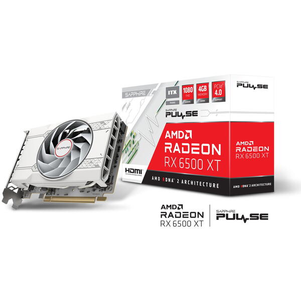 Placa video Sapphire Radeon RX 6500 XT PURE ITX OC 4GB GDDR6 64-bit