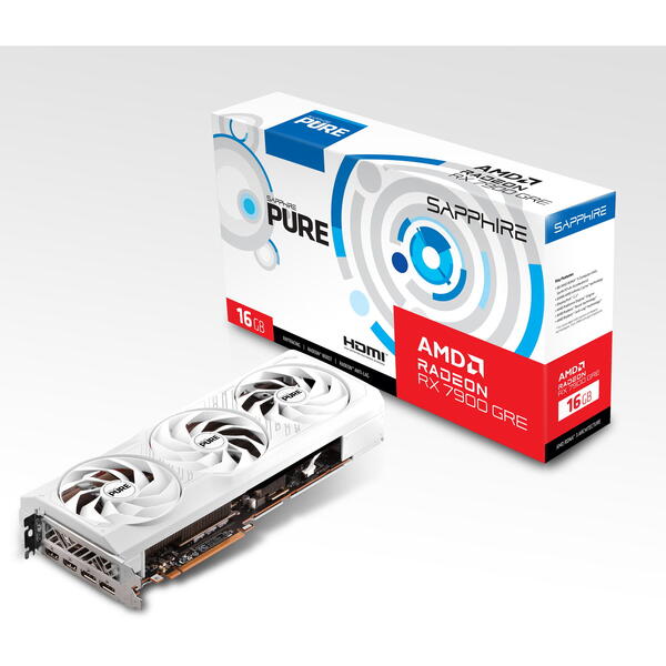 Placa video Sapphire Radeon RX 7900 GRE PURE 16GB GDDR6 256 Bit