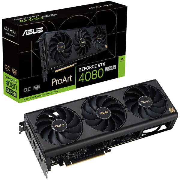 Placa video Asus GeForce RTX 4080 SUPER PRO ART OC 16GB GDDR6X 256 Bit DLSS 3.0