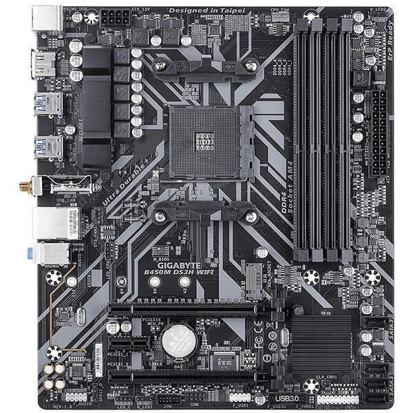 Placa de baza Gigabyte B450M DS3H WIFI Socket AM4