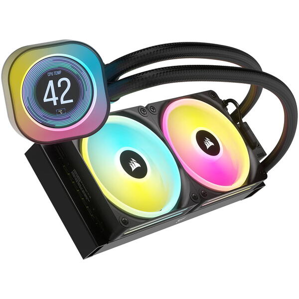 Cooler Corsair iCUE Link H100i LCD 240mm Black