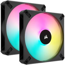 Ventilator PC Corsair AF140 Elite RGB Black 140mm Dual Fan Kit