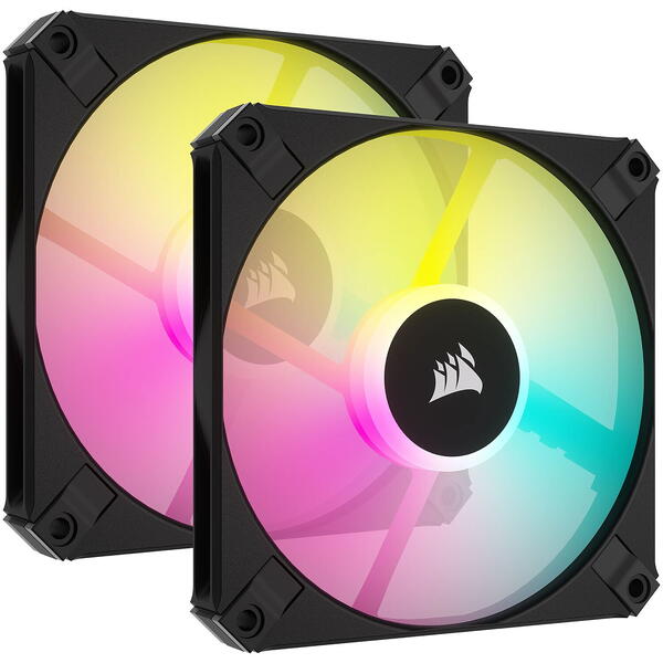 Ventilator PC Corsair iCUE AF120 RGB Slim 120mm Two Fan Pack