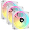 Ventilator PC Corsair iCUE Link QX120 RGB 120mm Starter Kit White Three Fan Pack