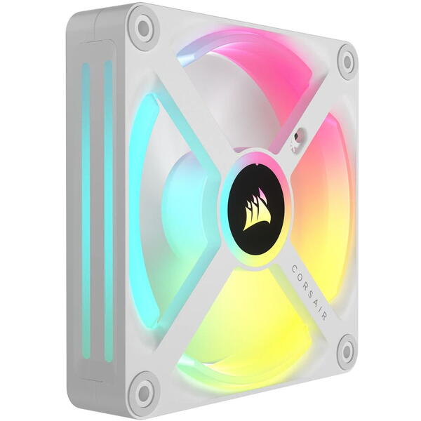 Ventilator PC Corsair iCUE Link QX120 RGB 120mm Starter Kit White Three Fan Pack