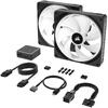 Ventilator PC Corsair iCUE LINK QX140 RGB 140mm Starter Kit Black Two Fan Pack