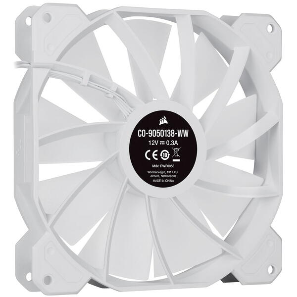 Ventilator PC Corsair iCUE SP140 RGB ELITE White Performance 140mm