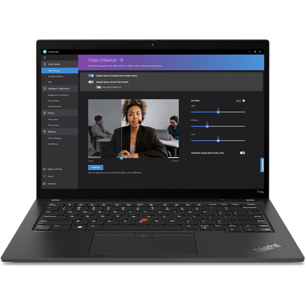 Laptop Lenovo ThinkPad T14s Gen 4, 14 inch 2.8K OLED, Intel Core i7-1355U, 32GB DDR5X, 1TB SSD, Intel Iris Xe, 4G LTE, Win 11 Pro, Deep Black