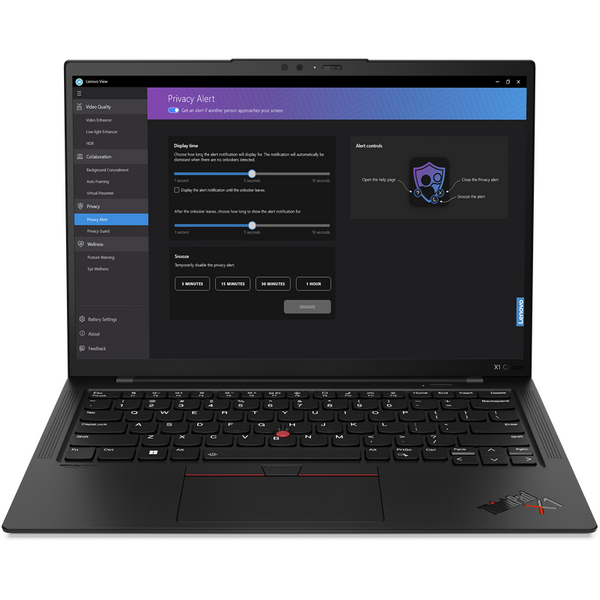 Laptop Lenovo ThinkPad X1 Carbon Gen 11, 14 inch 2.8K OLED, Intel Core i7-1355U, 32GB DDR5, 1TB SSD, Intel Iris Xe, Win 11 Pro, Deep Black, Weave