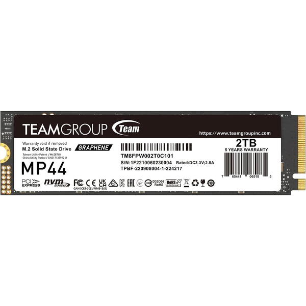 SSD Team Group MP44 2TB PCI Express 4.0 x4 M.2 2280