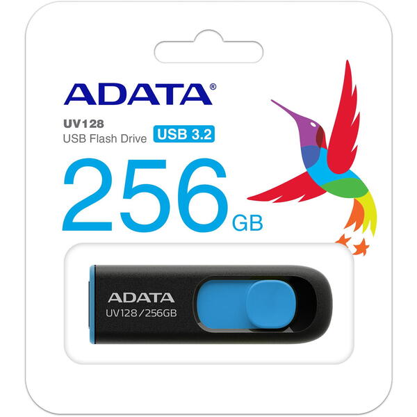 Memorie USB A-DATA UV128 256GB USB 3.2 negru/albastru