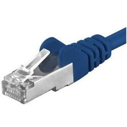 Patch Cord PremiumCord Patchcord SFTP RJ45-RJ45 Cat.6A, 7m, albastru