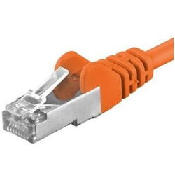 Patch Cord PremiumCord SFTP RJ45-RJ45 Cat.6a, 7.0m, Portocaliu