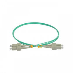 Patchcord FO SC/PC-SC/PC, MM OM3 50/125, manta LSZH 3.0mm, duplex 15m - Emtex