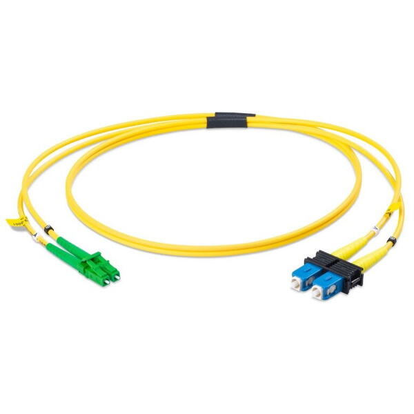 Patch Fibra Optica Patchcord FO SC/PC-LC/APC, SM OS2 9/125, manta LSZH 3.0mm, duplex 1m - Emtex