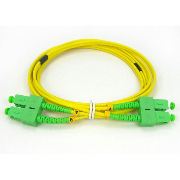 Patch Fibra Optica Patchcord SC/APC-SC/APC, SM 9/125, manta LSZH 3.0mm, duplex 3m - Emtex