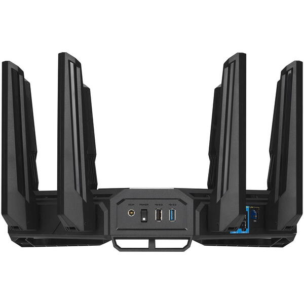 Router Wireless Asus Rog Rapture GT-BE98 Quad-band WiFi 7, 10 Gigabit, 5G Negru