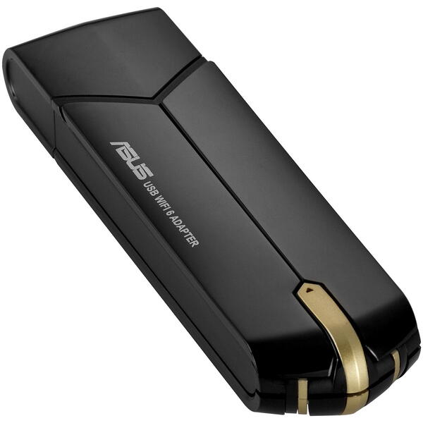 Placa de retea Wireless Asus USB-AX56 Dual Band, WiFi 6, Negru